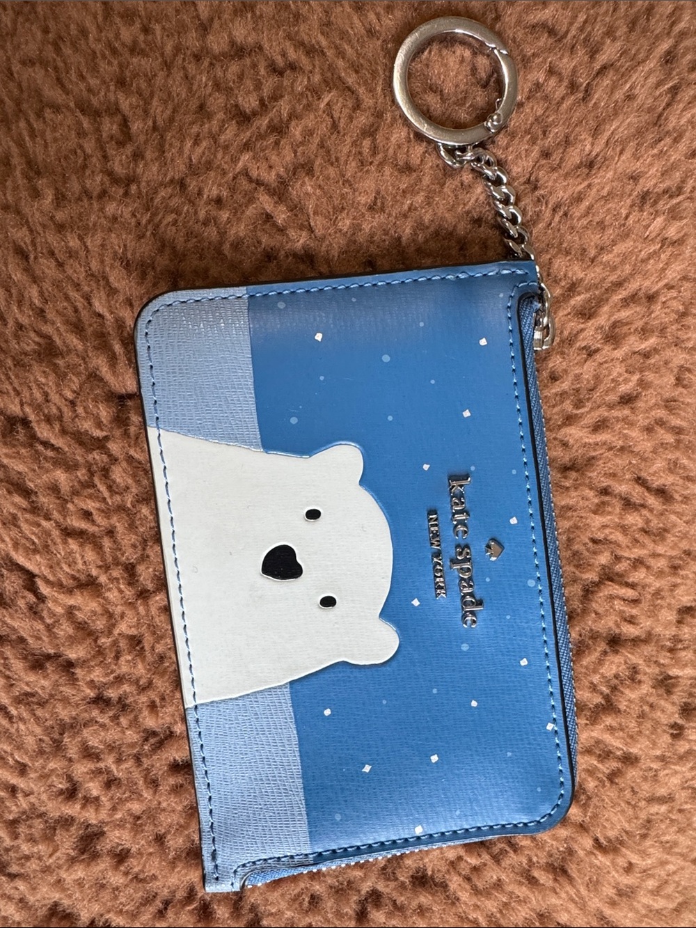 kate spade Polar Bear L-zip Card Case wallet